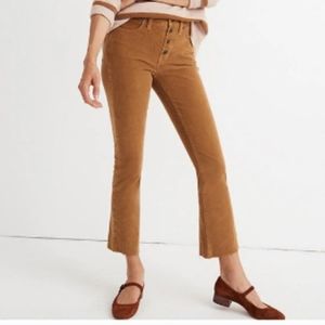 Madewell- Cali demi-boot mustard corduroy pants